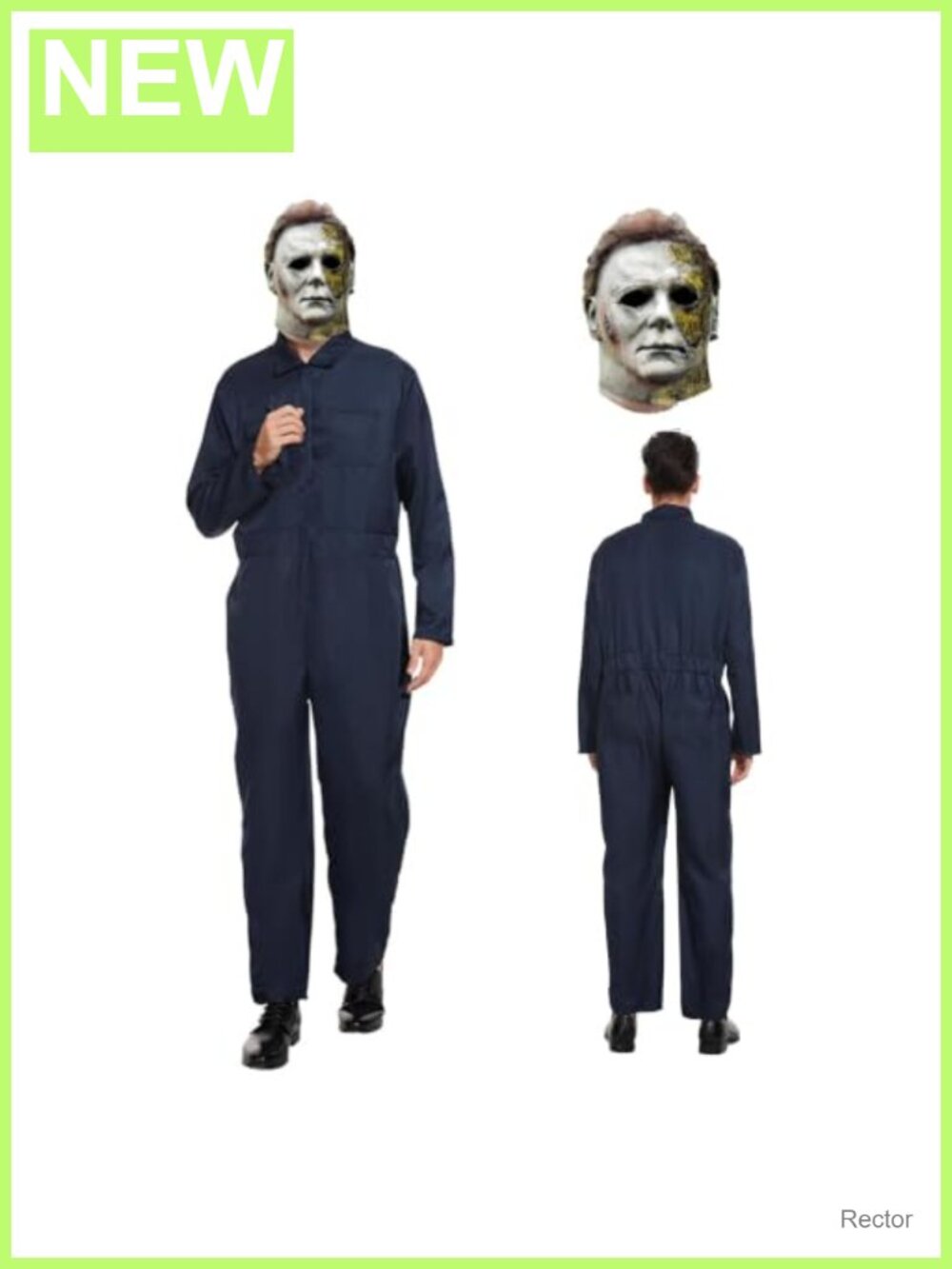 Men's Halloween Michael Costume Coverall Jumpsuit with Mask